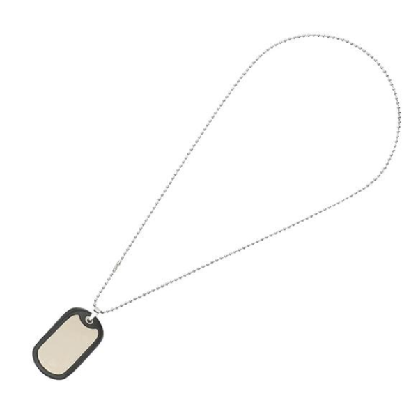 M-TAC®: Dog Tag USA mit Kugelkette, blanko